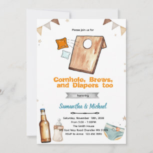Cornhole- und Bier-Baby-Shower-Einladung Einladung