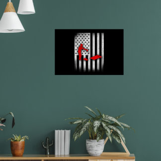 Cornhole US-Flagge Poster