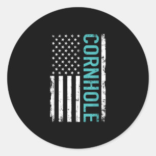 Cornhole USA Runder Aufkleber