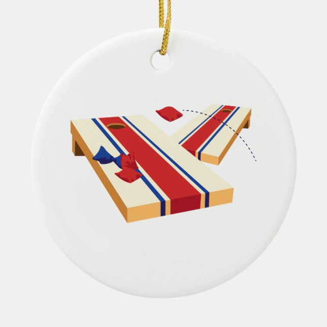 Cornhole Wurf Keramikornament (Vorne)