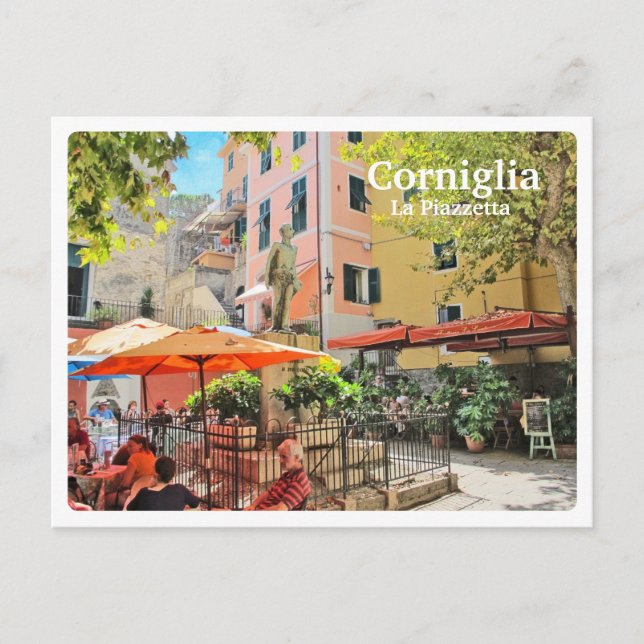 CORNIGLIA - Cinque Terre - Ligurien - PIAZETTA - Postkarte (Vorderseite)