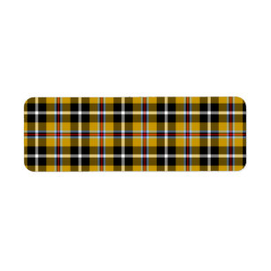 Cornisch National Tartan Gelb und Schwarz Kariert