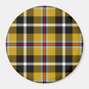 Cornisch National Tartan Gelb und Schwarz Kariert Magnet