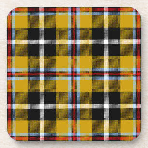 Cornisch National Tartan Gelb und Schwarz Kariert Untersetzer
