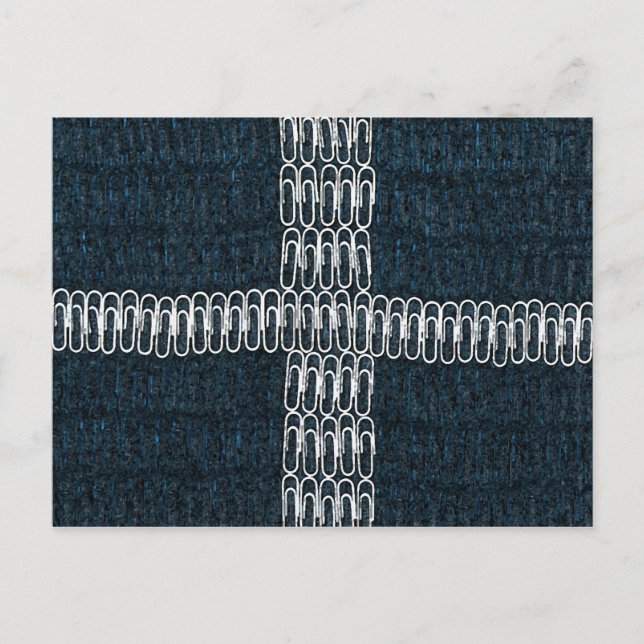Cornische Flagge von Paperclips Postkarte (Vorderseite)