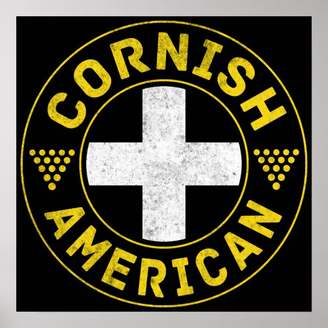 Cornish American Flag Poster (Vorne)