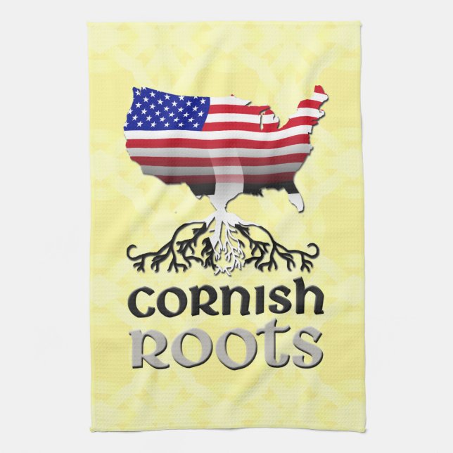 Cornish American Herkunft Roots Küchentuch (Vertikal)