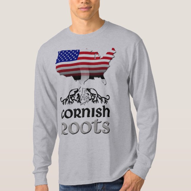 Cornish American Saint-Piran's Flag T-Shirt (Vorderseite)