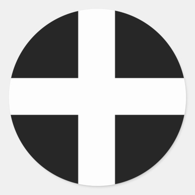 Cornish-Aufkleber Runder Aufkleber (Vorderseite)