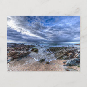 Cornish Beach Breaking Waves Postkarte