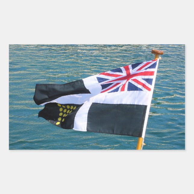Cornish Ensign Rechteckiger Aufkleber (Vorderseite)