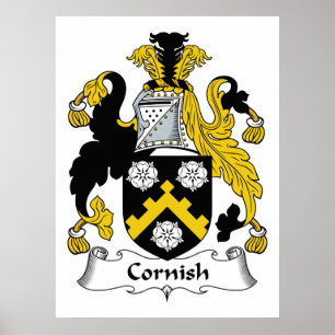Cornish Familienwappen Poster