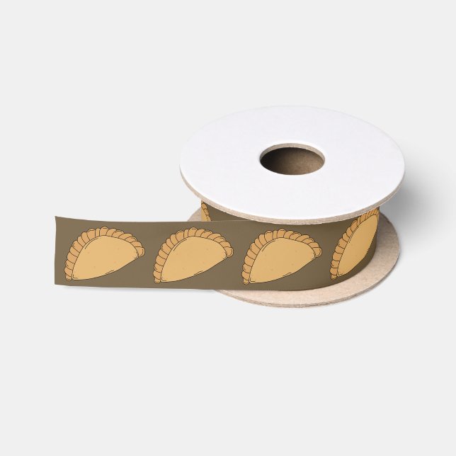 Cornish Pasty British Food Gemustert Satinband (Spule)