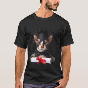 Cornish Rex Katze Abschlussfeier Mütze Absolvent D T-Shirt