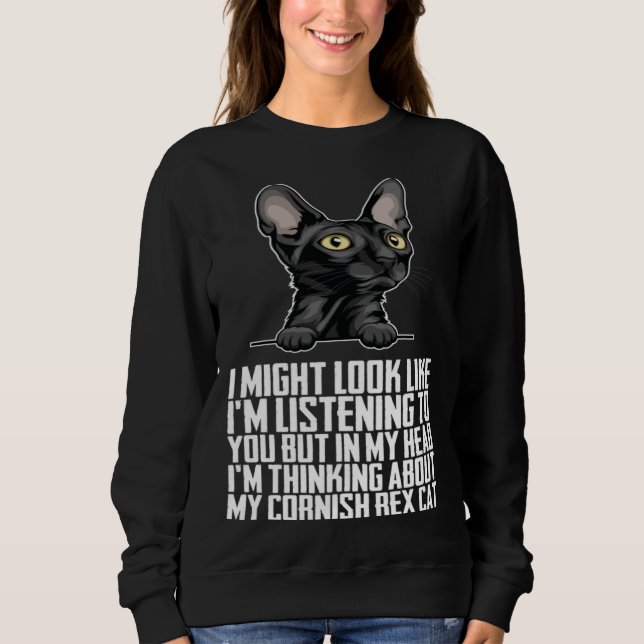 Cornish Rexs  Cornish Rex cat  Cornish Rex mom Sweatshirt (Vorderseite)