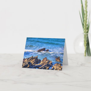 Cornish Rocks Breaking Waves Karte