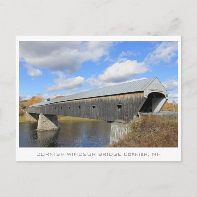 Cornish-Windsor Bridge Postkarte (Vorderseite)