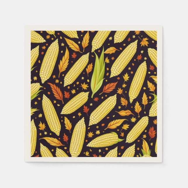 Cornmuster Ernte Tag Herbst Serviette (Vorderseite)