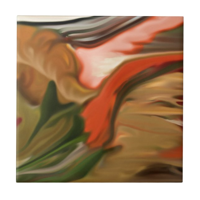 Cornucopia Abstrakt Art Fliese (Vorderseite)