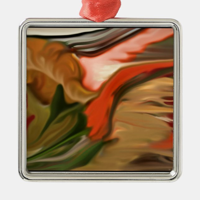 Cornucopia Abstrakt Art Ornament Aus Metall (Vorne)