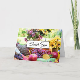 Cornucopia Herbst Ernte Koch Tabelle Dankeskarte