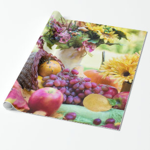 Cornucopia Herbst Ernte Koch Tabelle Geschenkpapier
