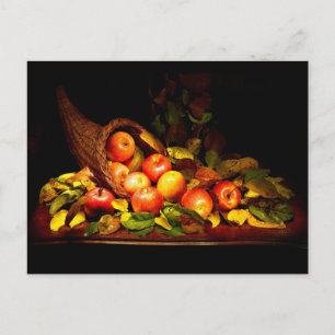 Cornucopia mit Äpfeln Postkarte