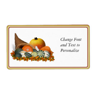 Cornucopia mit Fall Gourds