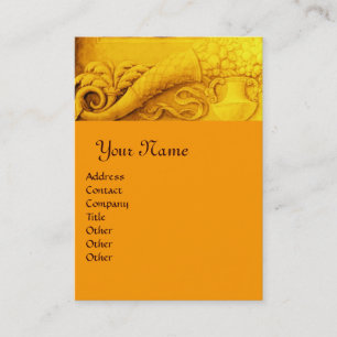 CORNUCOPIA MONOGRAM, hellgoldgelb orange Visitenkarte