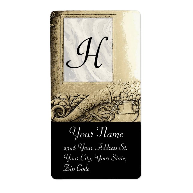 CORNUCOPIA MONOGRAM , schwarz-weiß grau (Vorne)