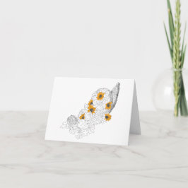 Cornucopia Sunflowers Pumpkins Karte