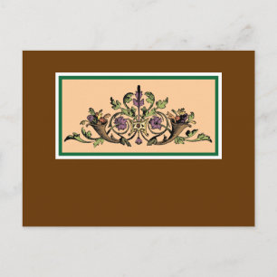 Cornucopia-Vintage-Thanksgiving-Kunstpostkarte Feiertagspostkarte