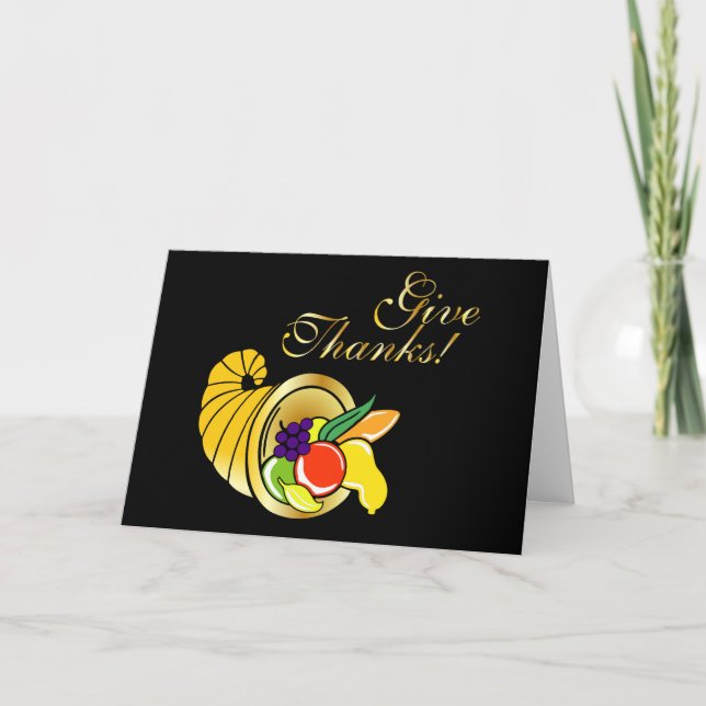 Cornucopie Feiertagskarte (Vorderseite)