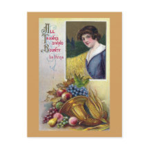 Cornucopie, Trauben und Vintager Erntedank der Fra