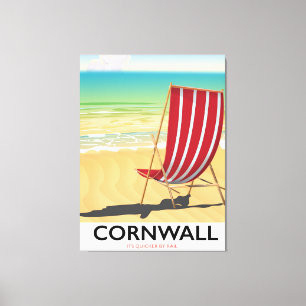 Cornwall Beach Classic Reiseplakat Leinwanddruck