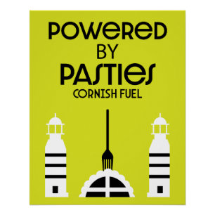Cornwall Cornish Pasties English Food Poster