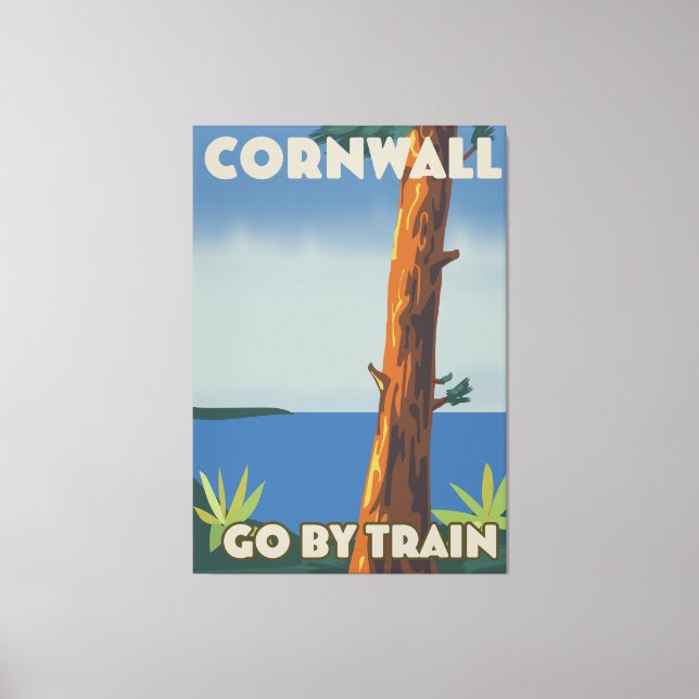 Cornwall fahren mit dem Zug Leinwanddruck (Vorderseite)