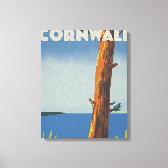 Cornwall fahren mit dem Zug Leinwanddruck (Vorderseite)