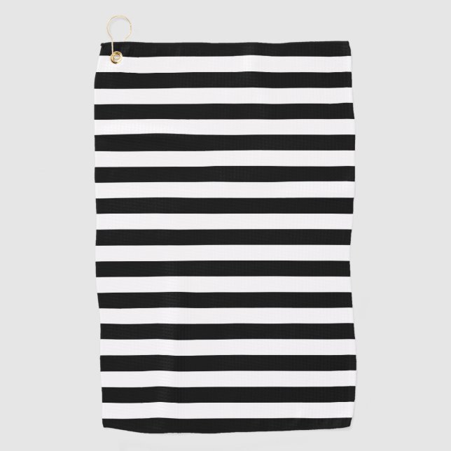 Cornwall flag stripes black white line pattern sym golfhandtuch (Vorderseite)