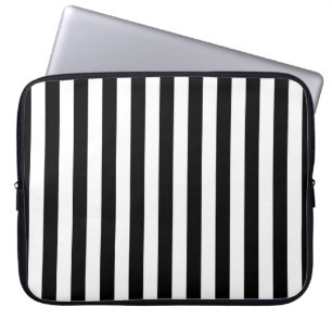Cornwall-Flaggenstreifen Schwarz-Weiß-Linienmuster Laptopschutzhülle
