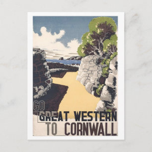 Cornwall, Küste, England, Vintage-Reisepostkarte Postkarte