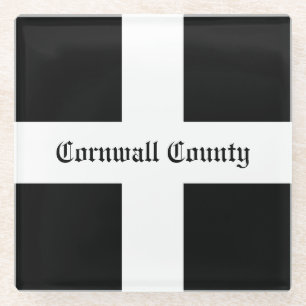 Cornwall Landkreis Flag Glasuntersetzer