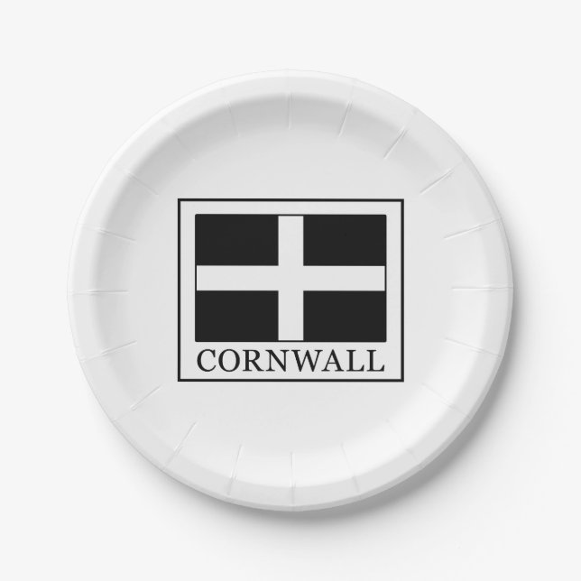 Cornwall Pappteller (Vorderseite)
