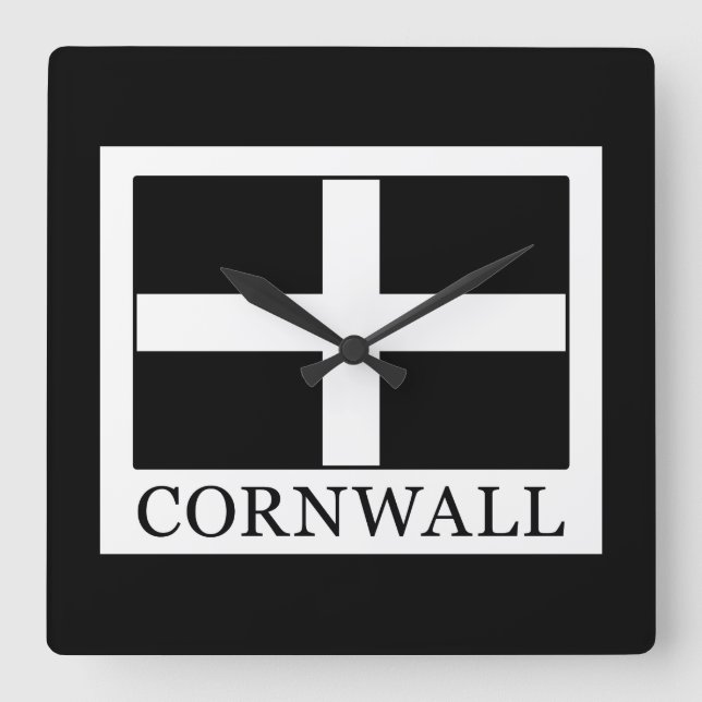 Cornwall Quadratische Wanduhr (Vorderseite)