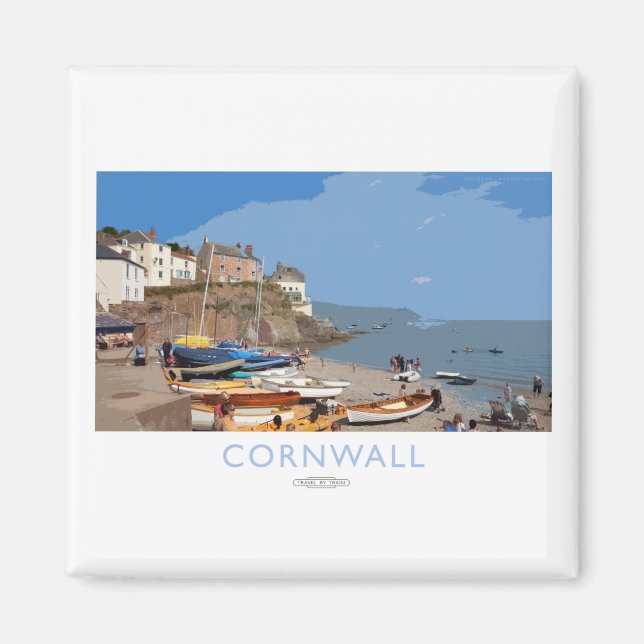Cornwall Railposter Magnet (Vorne)