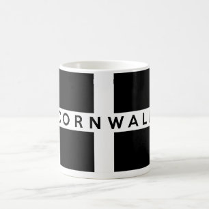 Cornwall-Regionsflaggenengland-Landtextname Kaffeetasse