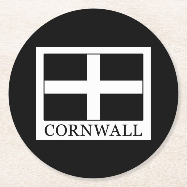 Cornwall Runder Pappuntersetzer (Vorderseite)