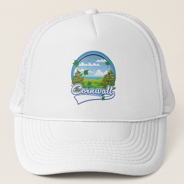 Cornwall Travel Logo Truckerkappe (Vorderseite)
