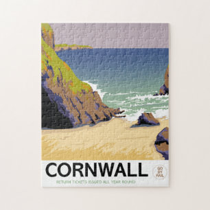 Cornwall Vintage Reiseposter.