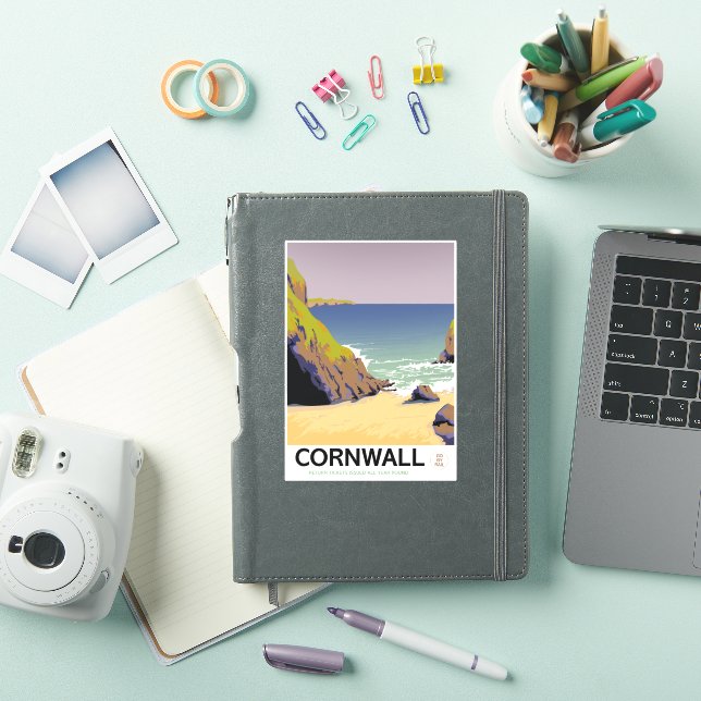 Cornwall Vintages Reiseplakat. Aufkleber (iPad Hülle)